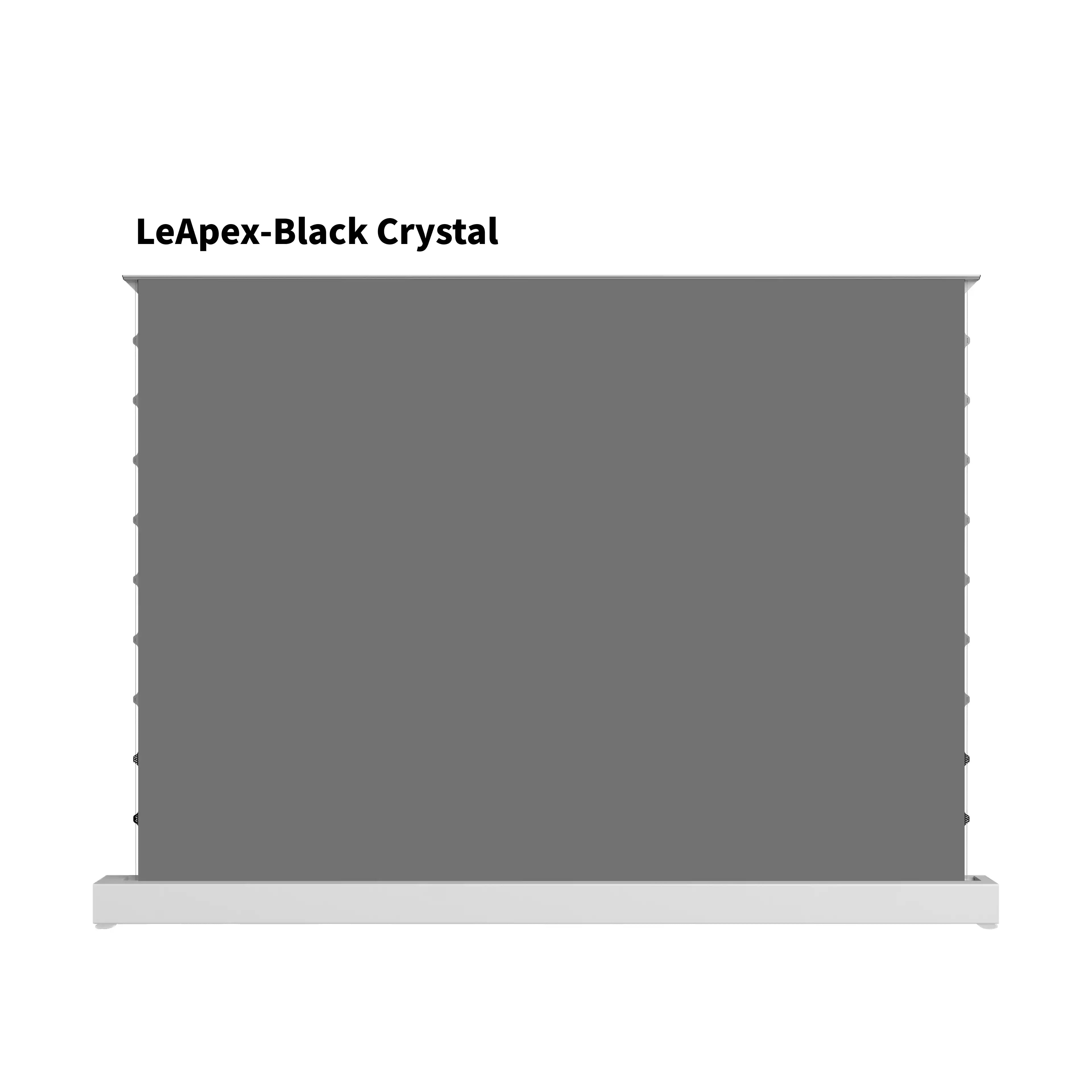 WUPRO LeApex Floor Rising Screen with White Housing and Black Crystal Screen Material