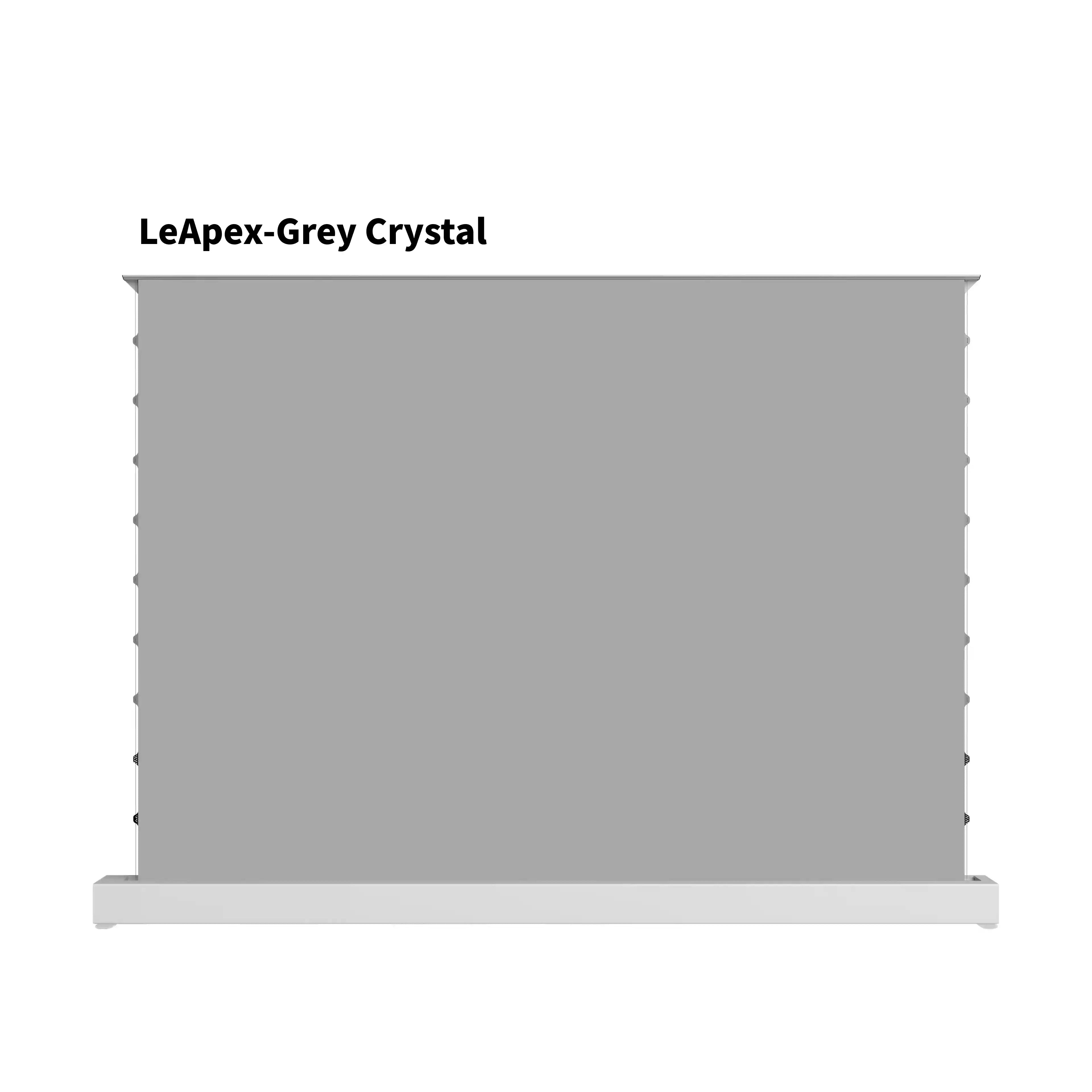 WUPRO LeApex Floor Rising Screen with White Housing and Grey Crystal Screen Material