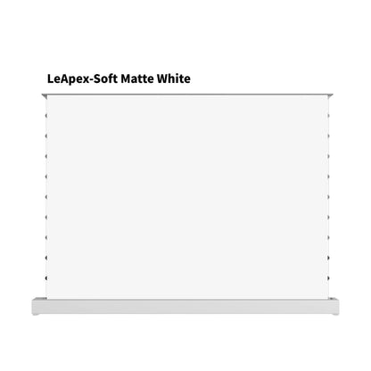 WUPRO LeApex Floor Rising Screen with White Housing and Soft Matte White Screen Material
