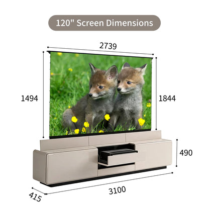 WUPRO Cinema MOONLIGHT Flip Open Invisible Ultra Short Throw Projector Laser TV Cabinet