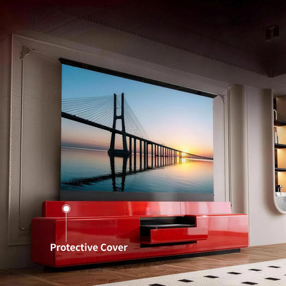 WUPRO Cinema MOONLIGHT Flip Open Invisible Ultra Short Throw Projector Laser TV Cabinet