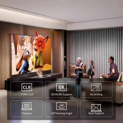 WUPRO Cinema PHANTOM Invisible Ultra Short Throw Projector Laser TV Cabinet