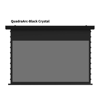 WUPRO QuadraArc Drop Down Screen with Black Housing and Black Crystal Screen Material