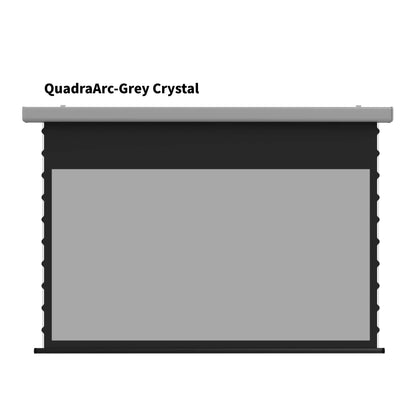 WUPRO QuadraArc Drop Down Screen with White Housing and Grey Crystal Screen Material