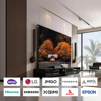 WUPRO UST Laser TV Cabinet Berlin compatible with Hisense, Formovie, AWOL Vision, JMGO, Dangbei and other ultra short throw projectors