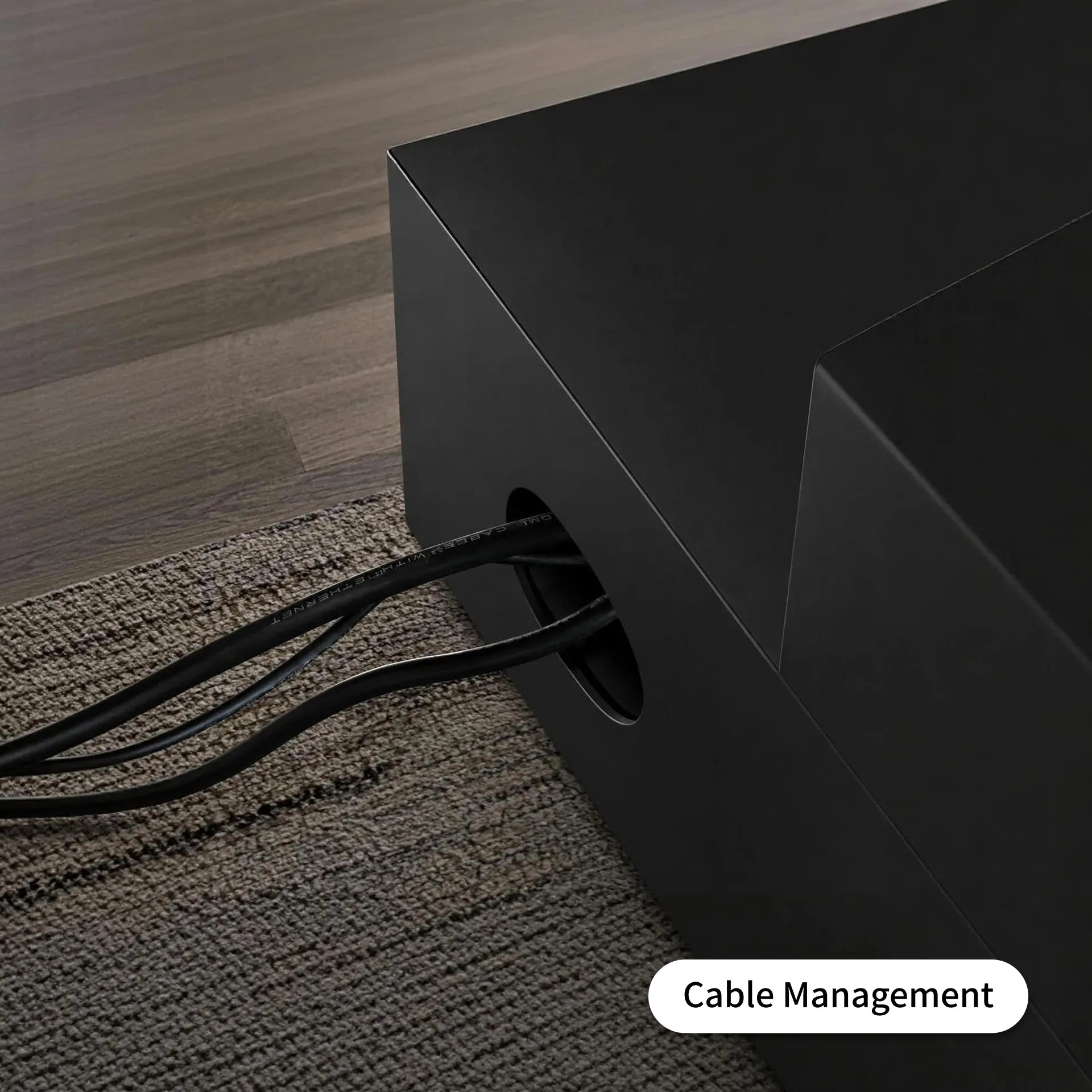 WUPRO Berlin UST projector cabinet with smart cable management system for a clean and organized home theater setup